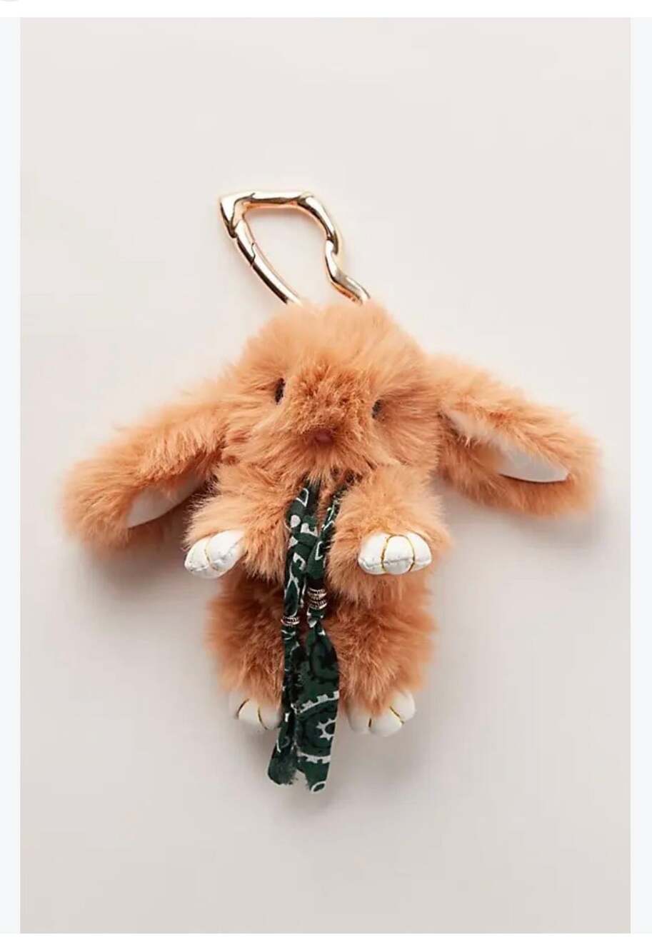 Free People Fluffy Rabbit Bag Charm in Natural